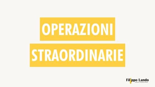Operazioni Straordinarie